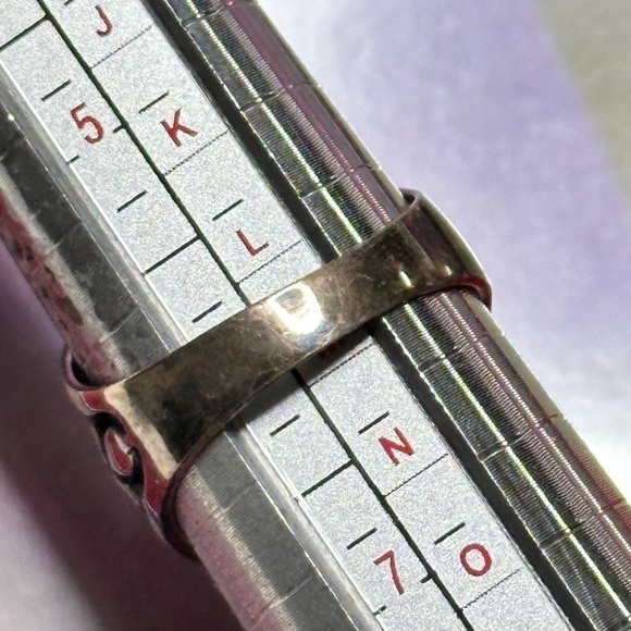 ZIV Amber Ring Sterling silver filigree cabochon Bezel set oval signed 6 5505 YA - Picture 10 of 15